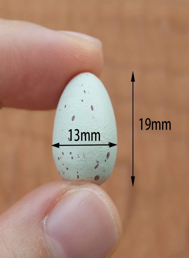 FOIBURELY 8 Pcs Solid Canary Plastic Eggs Hatching Eggs Trick The Birds to Stop Laying Eggs, Fake Eggs（19mm*13mm） - Image 2